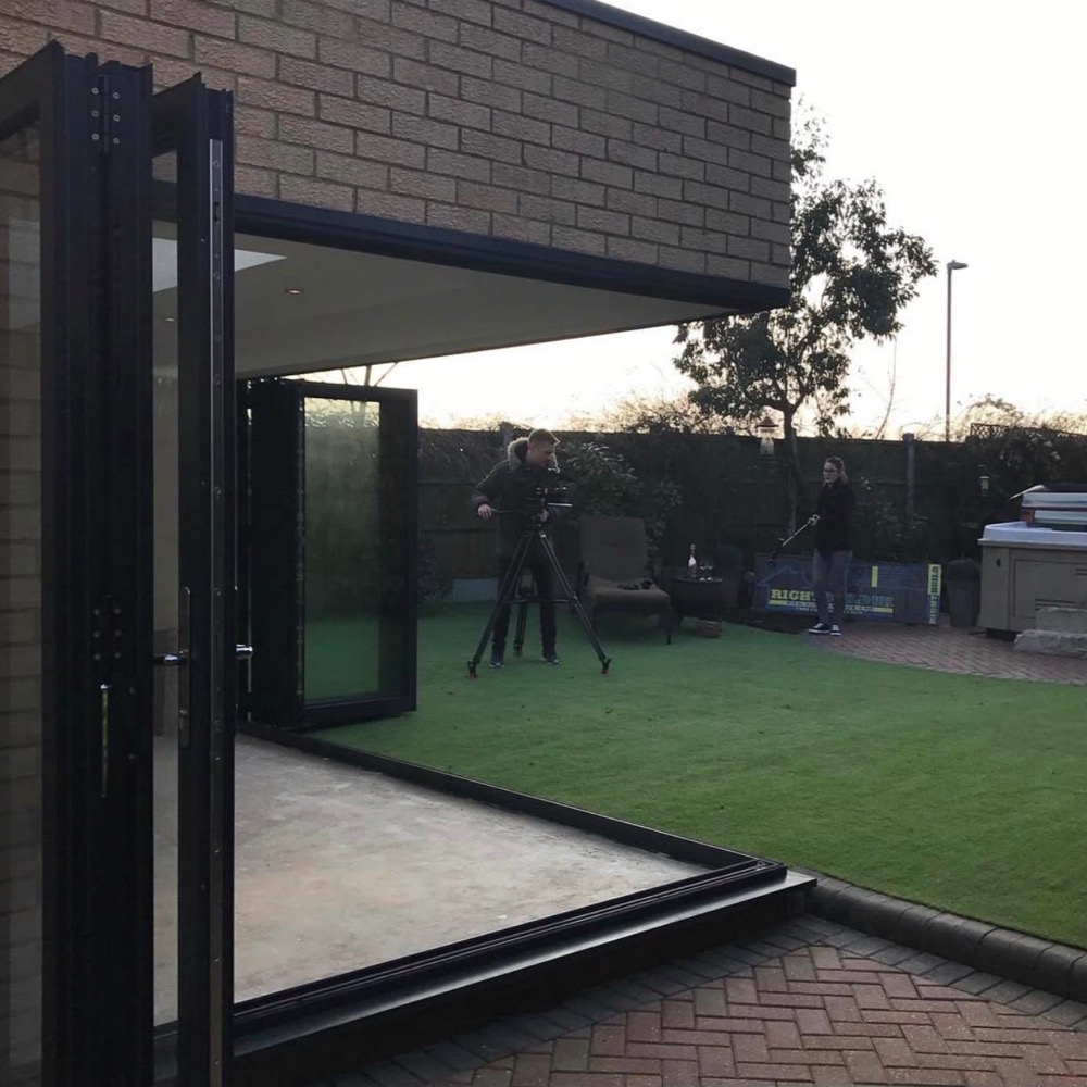 Modern extension with corner-opening bifold doors