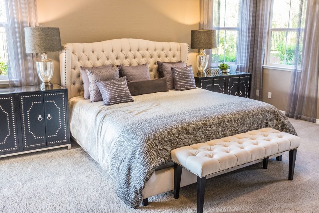 Styled bedroom interior