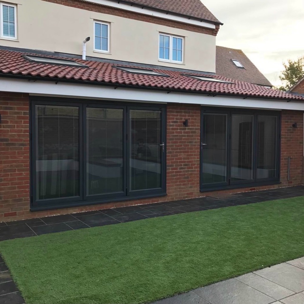 Rear extension with bifold doors and patio